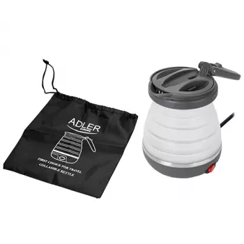 Czajnik elektryczny Adler AD 1279 — 0,6 l, 750 W, obudowa z tworzywa sztucznego, sterowanie przyciskami, lampka kontrolna