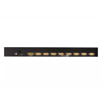 Przełącznik KVM ATEN 8-portowy USB - PS/2 VGA, 2048 x 1536 pikseli, QXGA, montaż w szafie, 5 W, 1U, czarny