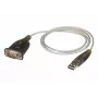 ATEN Adapter USB 2.0 na RS-232 (100 cm), czarny, metaliczny, 1 m, USB Type-A, DB-9, męski, męski