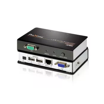ATEN USB VGA KVM Extender (150m), Transmitter & receiver, Wired, 150 m, Cat5e, 1920 x 1200, 1600 x 1200, 1280 x 1024, Czarny, szary