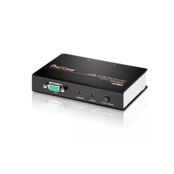 ATEN USB VGA KVM Extender (150m), Transmitter & receiver, Wired, 150 m, Cat5e, 1920 x 1200, 1600 x 1200, 1280 x 1024, Czarny, szary