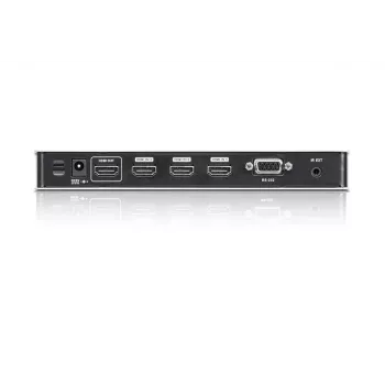 Przełącznik audio/wideo HDMI 4K ATEN 4-portowy z pilotem IR, HDMI, Metal, Srebrny, 60 Hz, 15 m, 3840 x 2160, 4096 x 2160