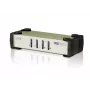 ATEN 4-Port USB - PS/2 VGA KVM Switch (w zestawie kable KVM), 2048 x 1536 pikseli, QXGA, 0.45 W, Czarny, Szary