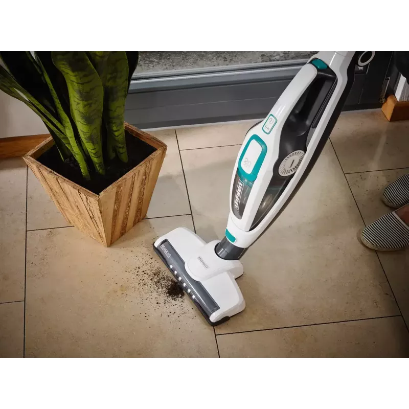 Odkurzacz pionowy 2w1 Leifheit PowerVac 2in1 — bezprzewodowy 20 V, czas pracy 40 min, cykloniczny, odłączany ręczny, zmywalny filtr