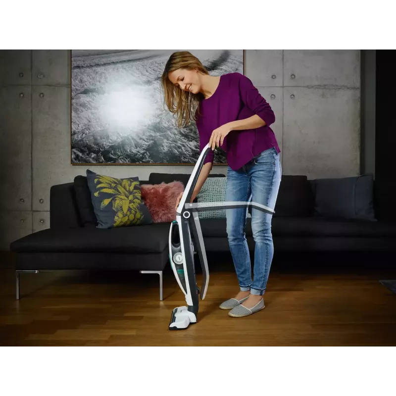 Odkurzacz pionowy 2w1 Leifheit PowerVac 2in1 — bezprzewodowy 20 V, czas pracy 40 min, cykloniczny, odłączany ręczny, zmywalny filtr