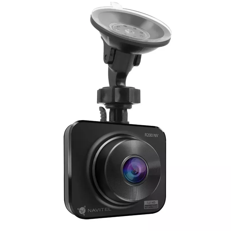 Dashcam Navitel R200 NV — Full HD 1920×1080, kąt widzenia 140°, wyświetlacz 2 cale, MicroSD do 64 GB, zasilanie bateryjne i z gniazda zapalniczki