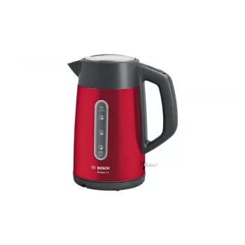 Czajnik elektryczny Bosch TWK4P434 — 1,7 L, 2400 W, Czarny/Czerwony