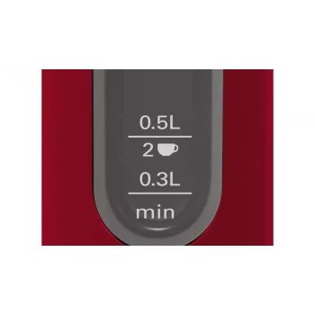 Czajnik elektryczny Bosch TWK4P434 — 1,7 L, 2400 W, Czarny/Czerwony