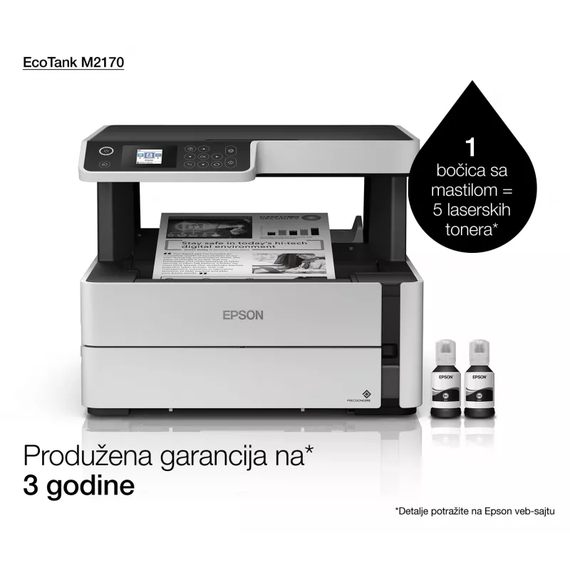 Epson EcoTank M2170 Atramentowy A4 1200 x 2400 DPI 39 ppm Wi-Fi