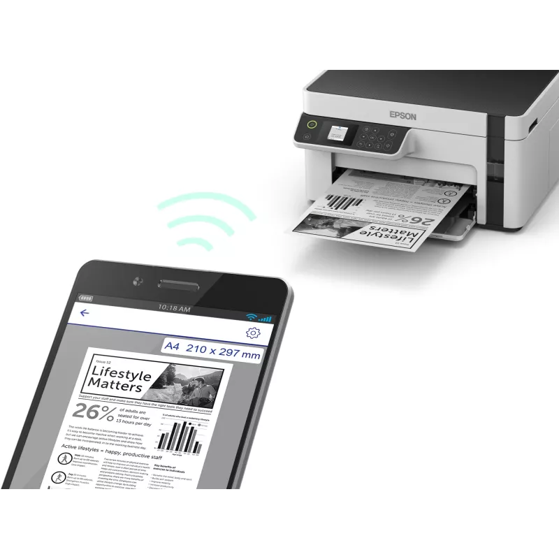Epson EcoTank ET-M2120 Atramentowy A4 1440 x 720 DPI 32 ppm Wi-Fi