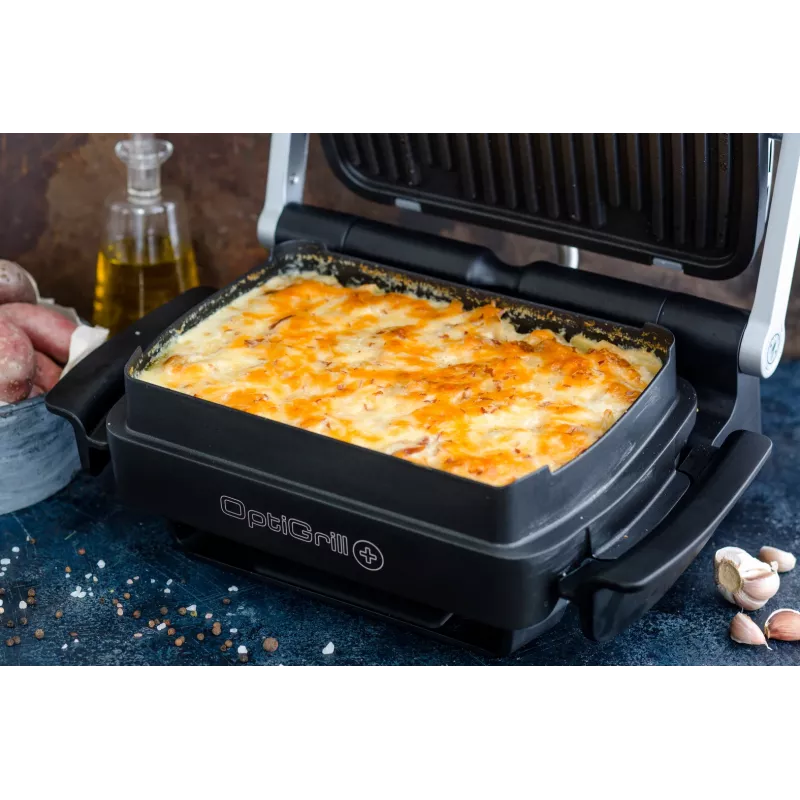 Grill kontaktowy Tefal GC724D, blatowy ruszt, metaliczny/czarny, 440×340×172 mm, 7 kg