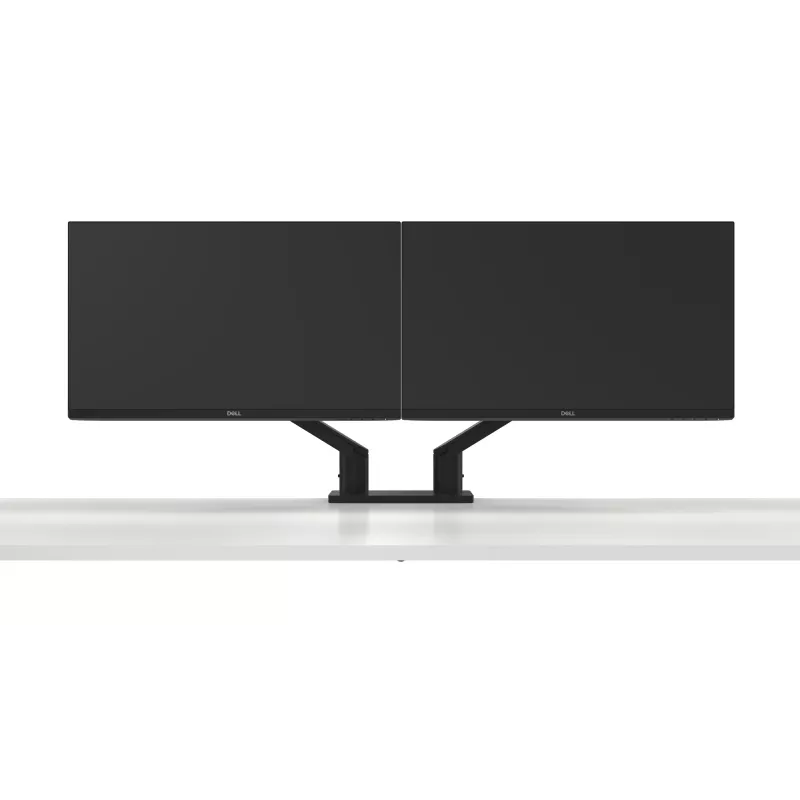 DELL Podwójny uchwyt do monitora – MDA20, 10 kg, 48,3 cm (19 cali), 68,6 cm (27 cali), Regulacja wysokości, Czarny
