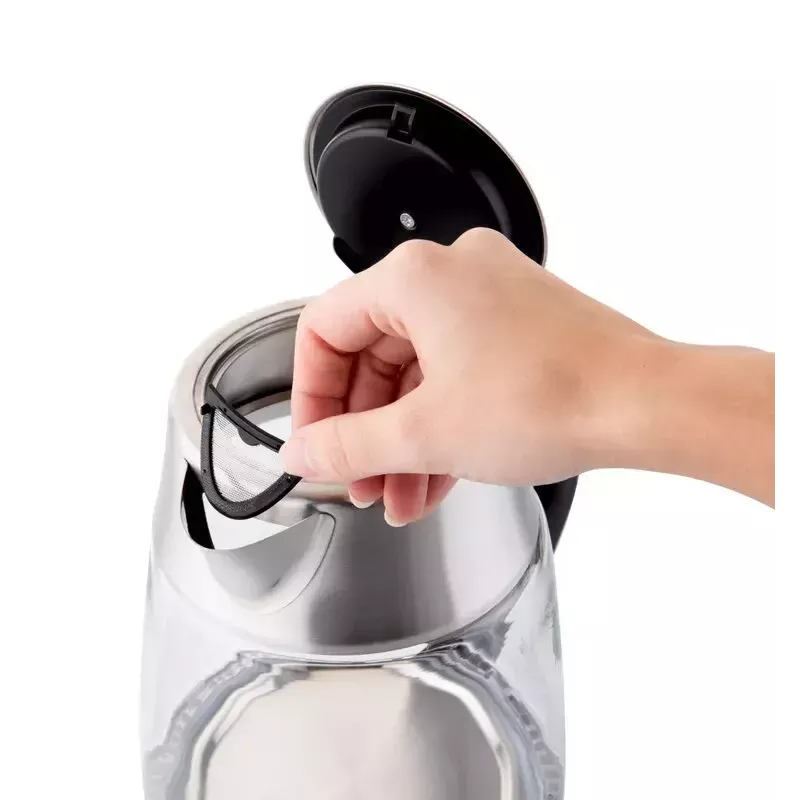 Czajnik elektryczny ETA ETA915390000 — 1,5 l, 2200 W, stal nierdzewna i przezroczyste szkło, czarny