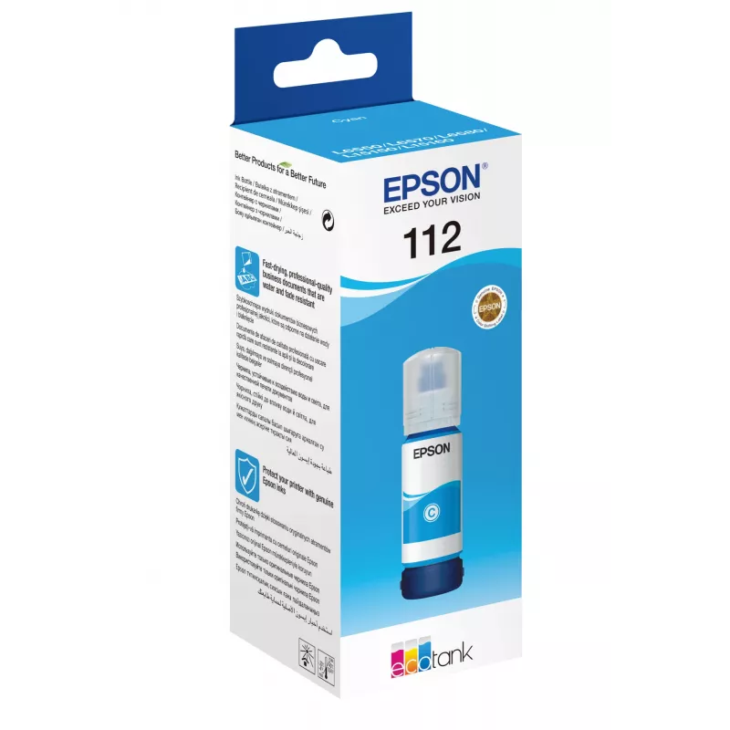 Butelka z tuszem Epson 112 EcoTank Pigment cyjan