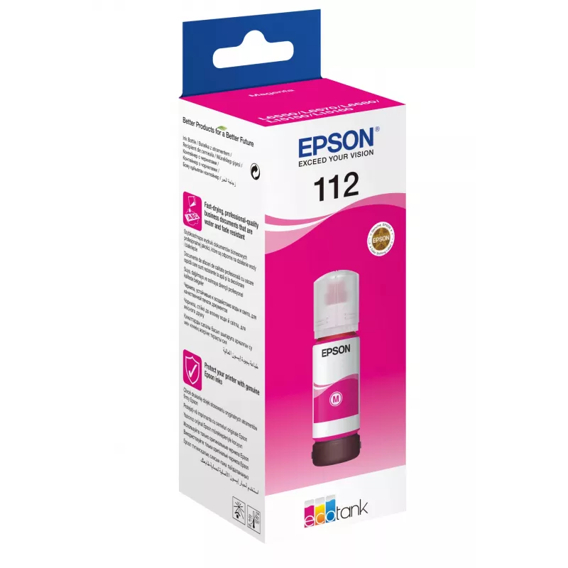 Butelka z tuszem Epson 112 EcoTank Pigment magenta