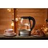 Czajnik elektryczny Camry CR 1290 — szklana obudowa, pojemność 1,7 l, 2000 W, regulowana temperatura, wskaźnik poziomu wody