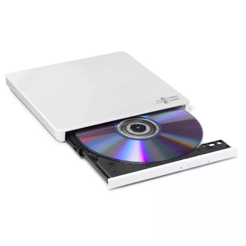 HITACHI-LG DATA STORAGE smukła przenośna nagrywarka DVD - Gp60nw60 - USB 2.0 - biała