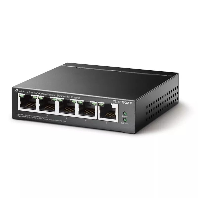 Niezarządzalny przełącznik TP-Link TL-SF1005LP 5-portowy 10/100Mbps z 4 portami PoE