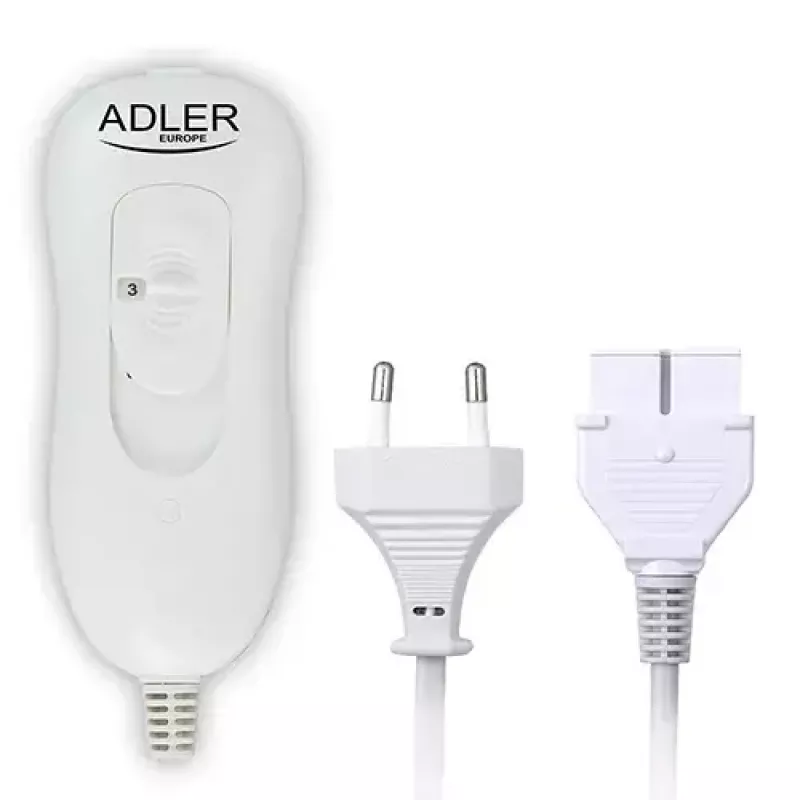 Podgrzewacz do łóżka Adler AD 7426, polar, 160×150 mm, 60 W, 4 poziomy grzania, 1-osobowy, odłączany kabel