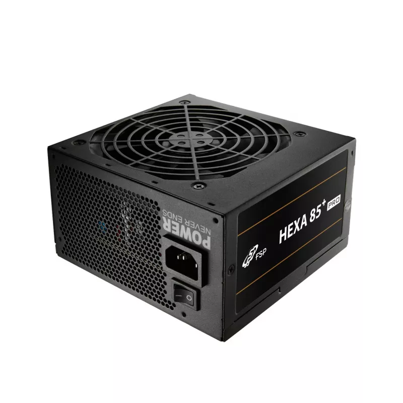 Zasilacz FSP HEXA 85+ PRO 550W ATX ATX2.5 Czarny, 550 W, 100 - 240 V, 50 - 60 Hz, 7.5 - 3 A, aktywny, 100 W