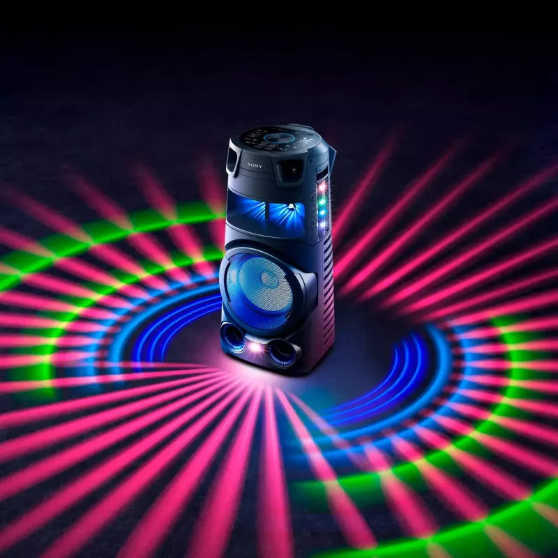 Sony MHC-V73D Głośnik imprezowy Bluetooth® o dużej mocy z dookólnym dźwiękiem i oświetleniem