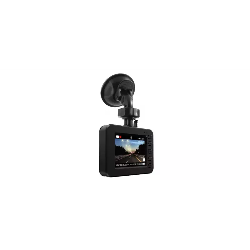 Wideorejestrator samochodowy Navitel AR250 NV — 1 kamera 1920x1080, kąt widzenia 140°, wbudowany wyświetlacz, MicroSD, bateria i zasilanie z gniazda zapalniczki
