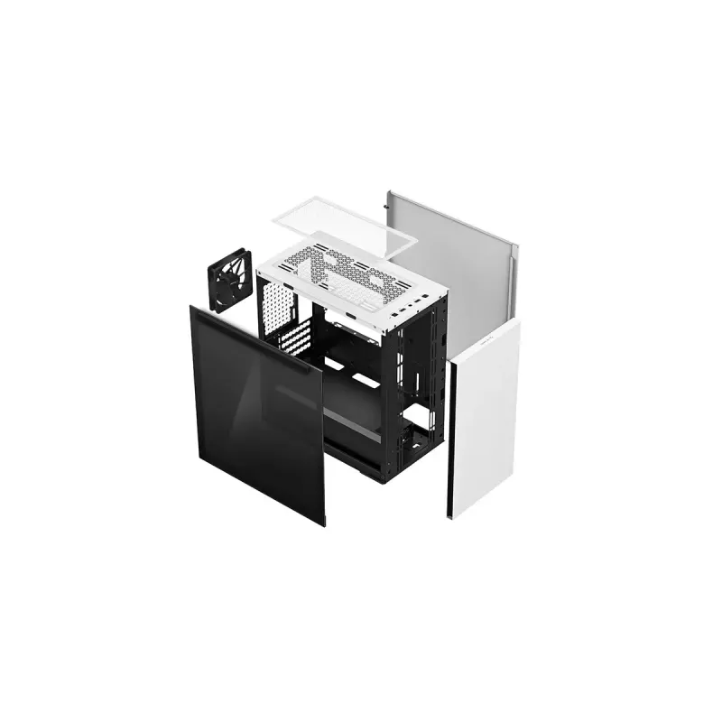 Obudowa PC DeepCool MACUBE 110 WH Midi Tower — Biała, szkło hartowane, microATX, do 320 mm GPU, 165 mm cooler CPU, wnęki 2x3,5 cala + 2x2,5 cala