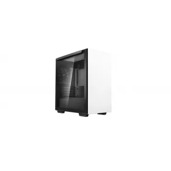 Obudowa PC DeepCool MACUBE 110 WH Midi Tower — Biała, szkło hartowane, microATX, do 320 mm GPU, 165 mm cooler CPU, wnęki 2x3,5 cala + 2x2,5 cala