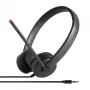 Lenovo Stereofoniczny Analogowy Zestaw Słuchawkowy Przewodowy Nagłowny Biuro/Call Center Czarny