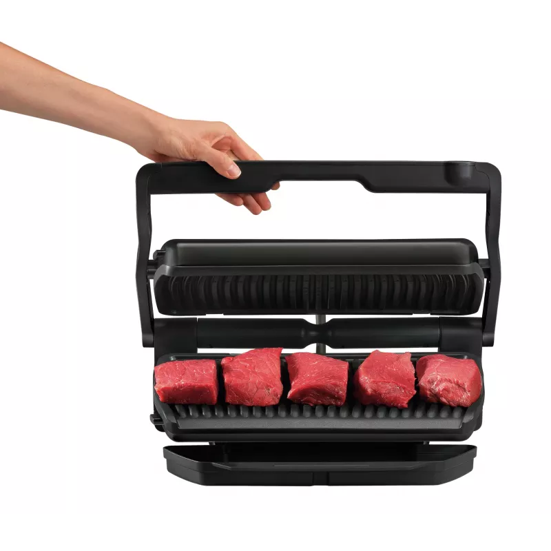 Grill kontaktowy Tefal GC7228 — grill kontaktowy, powierzchnia grillowania 800 cm², regulowany termostat, stal nierdzewna w kolorze czarnym