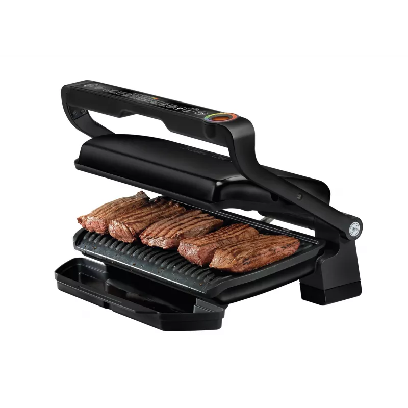 Grill kontaktowy Tefal GC7228 — grill kontaktowy, powierzchnia grillowania 800 cm², regulowany termostat, stal nierdzewna w kolorze czarnym