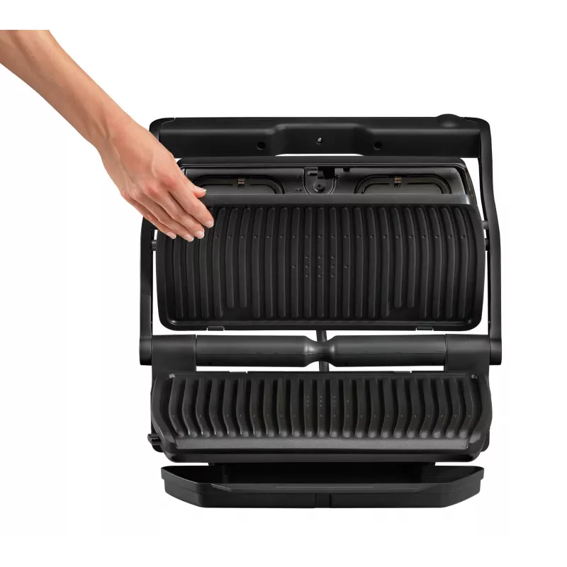 Grill kontaktowy Tefal GC7228 — grill kontaktowy, powierzchnia grillowania 800 cm², regulowany termostat, stal nierdzewna w kolorze czarnym