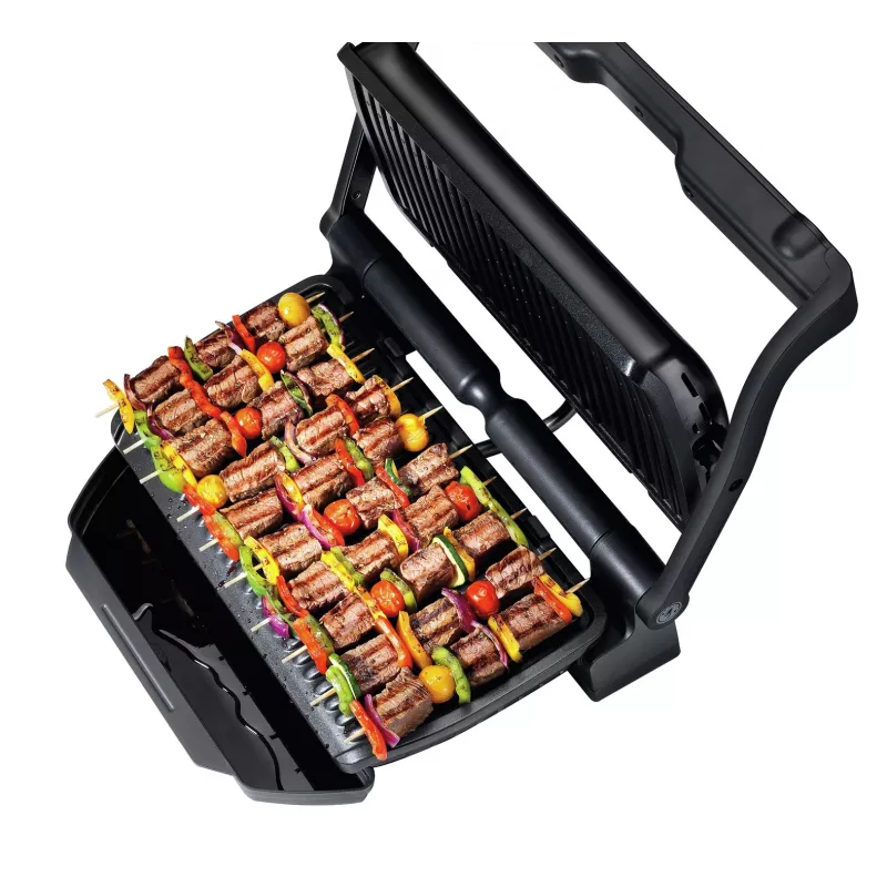 Grill kontaktowy Tefal GC7228 — grill kontaktowy, powierzchnia grillowania 800 cm², regulowany termostat, stal nierdzewna w kolorze czarnym