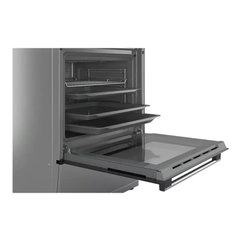 Kuchenka wolnostojąca Bosch Serie 4 HKR39A250U, płyta ceramiczna 4 strefy, piekarnik 66 L, stal nierdzewna, 600 mm