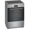 Kuchenka wolnostojąca Bosch Serie 4 HKR39A250U, płyta ceramiczna 4 strefy, piekarnik 66 L, stal nierdzewna, 600 mm