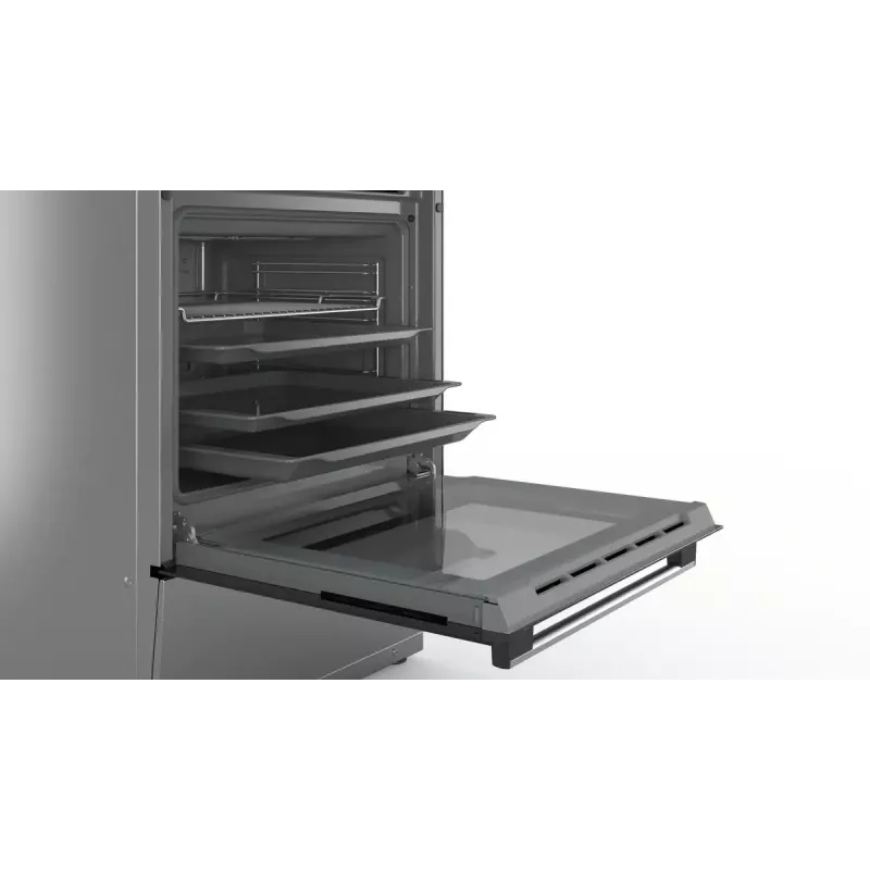Kuchenka wolnostojąca Bosch Serie 4 HKR39A250U, płyta ceramiczna 4 strefy, piekarnik 66 L, stal nierdzewna, 600 mm