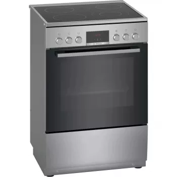 Kuchenka wolnostojąca Bosch Serie 4 HKR39A250U, płyta ceramiczna 4 strefy, piekarnik 66 L, stal nierdzewna, 600 mm