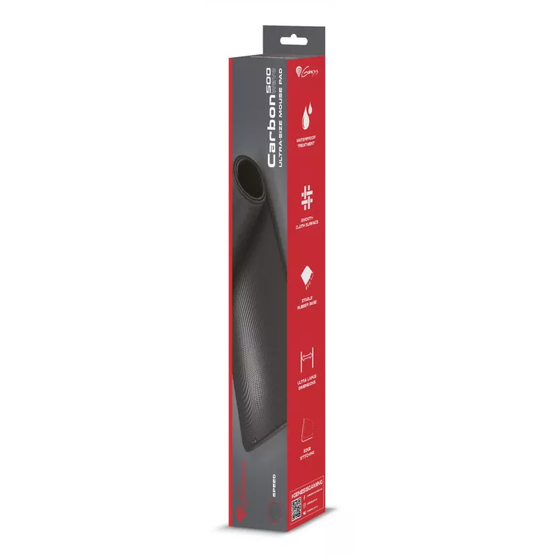 Podkładka pod mysz gamingowa GENESIS Carbon 500 Ultra Wave Czarny, Szary