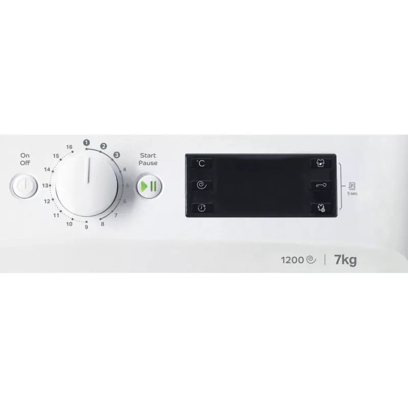 Indesit MTWE 71252 WK EE pralka Front-load 7 kg 1151 RPM Biały
