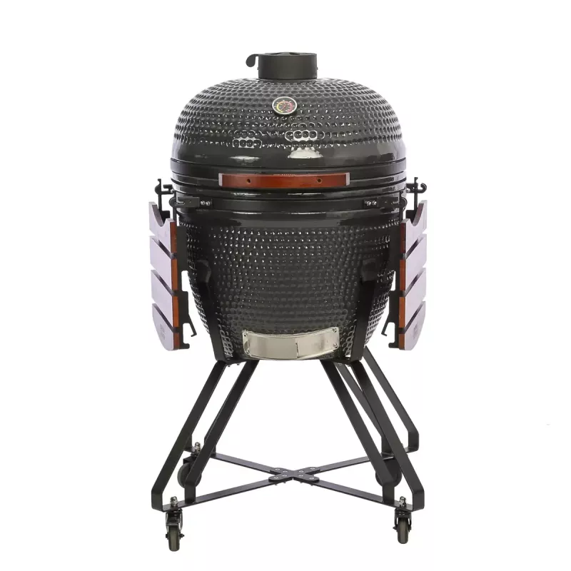 Grill kamado TUNABONE TunaBone Classic 23 cale (rozmiar L) ceramiczny grill węglowy, 23 cale średnicy gotowania, ciemnoszary