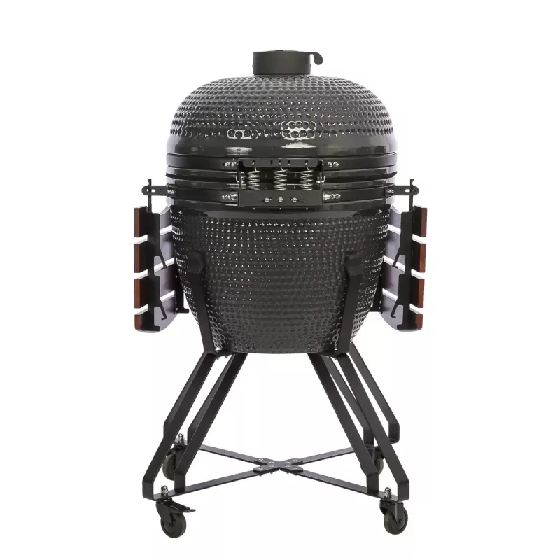 Grill kamado TUNABONE TunaBone Classic 23 cale (rozmiar L) ceramiczny grill węglowy, 23 cale średnicy gotowania, ciemnoszary