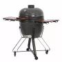 Grill kamado TUNABONE TunaBone Classic 23 cale (rozmiar L) ceramiczny grill węglowy, 23 cale średnicy gotowania, ciemnoszary