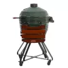 Ceramiczny grill kamado TARGUS TBG24GREEN-02 — 24-calowy zielony piec węglowy