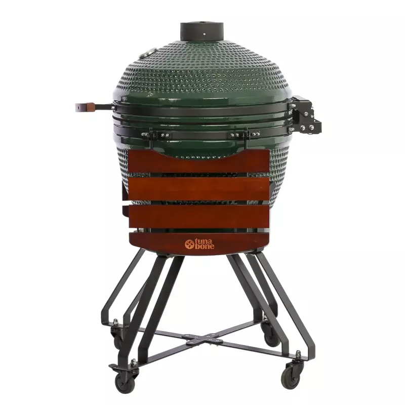 Ceramiczny grill kamado TARGUS TBG24GREEN-02 — 24-calowy zielony piec węglowy
