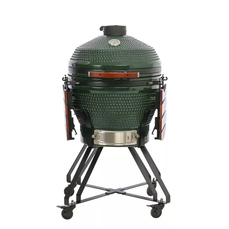 Ceramiczny grill kamado TARGUS TBG24GREEN-02 — 24-calowy zielony piec węglowy