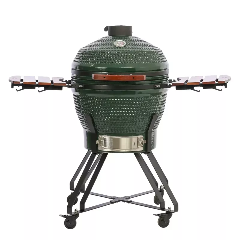 Ceramiczny grill kamado TARGUS TBG24GREEN-02 — 24-calowy zielony piec węglowy