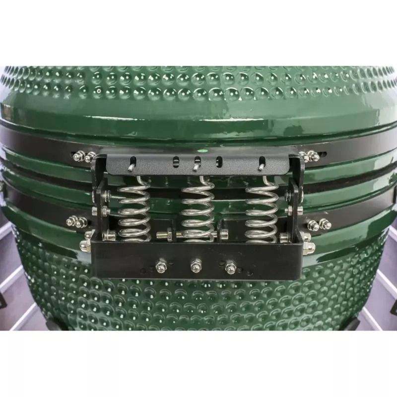 Ceramiczny grill kamado TARGUS TBG24GREEN-02 — 24-calowy zielony piec węglowy