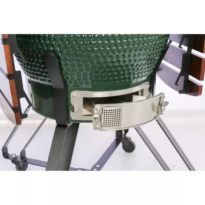 Ceramiczny grill kamado TARGUS TBG24GREEN-02 — 24-calowy zielony piec węglowy