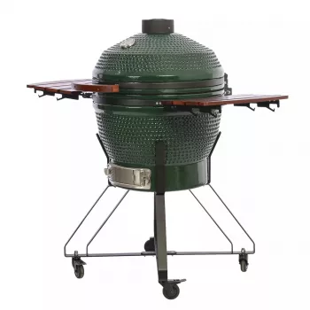 Ceramiczny grill kamado TARGUS TBG24GREEN-02 — 24-calowy zielony piec węglowy