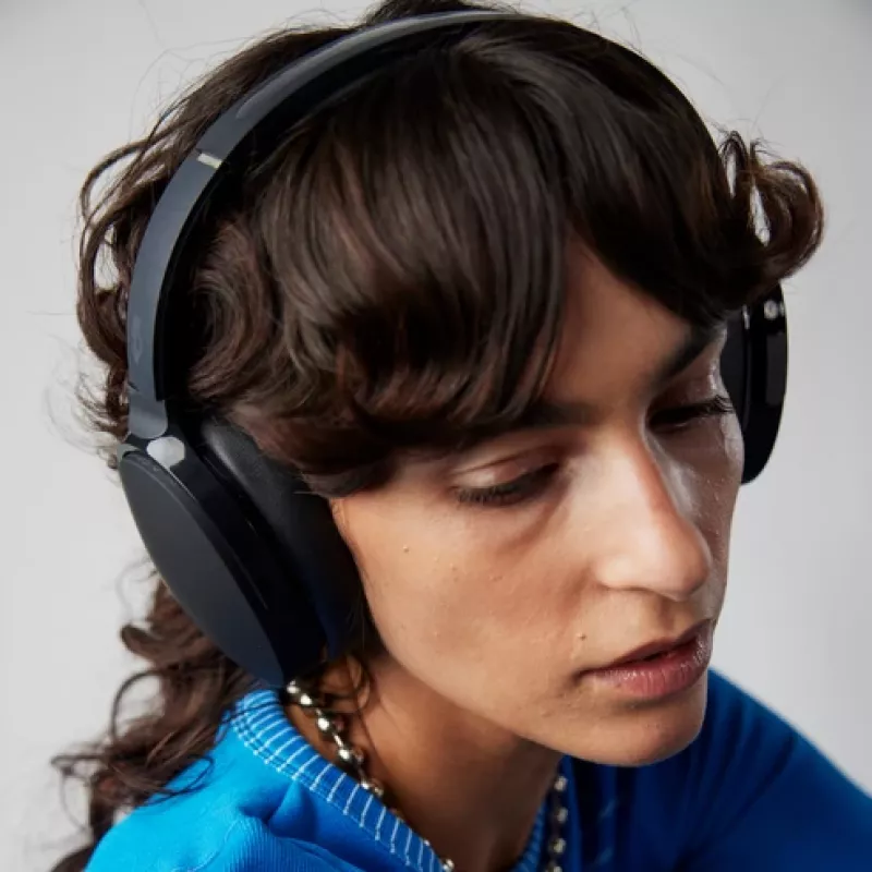 Słuchawki Skullcandy Hesh ANC — nauszne, przewodowe i bezprzewodowe, Bluetooth 5.0, ANC, USB-C, 22 h odtwarzania, 3,5 mm, czarne
